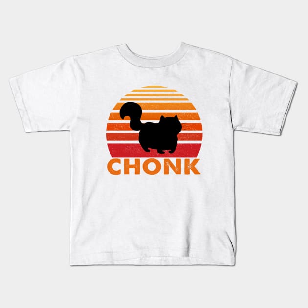 Chonk Funny Cat Kids T-Shirt by Nessanya